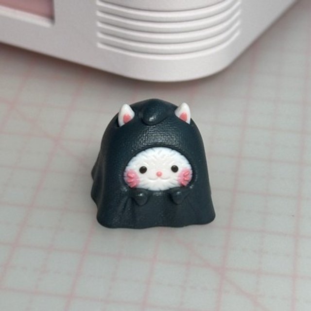 샌던아트 아티산 포인트 키캡 캣스퍼 딥그레이피치