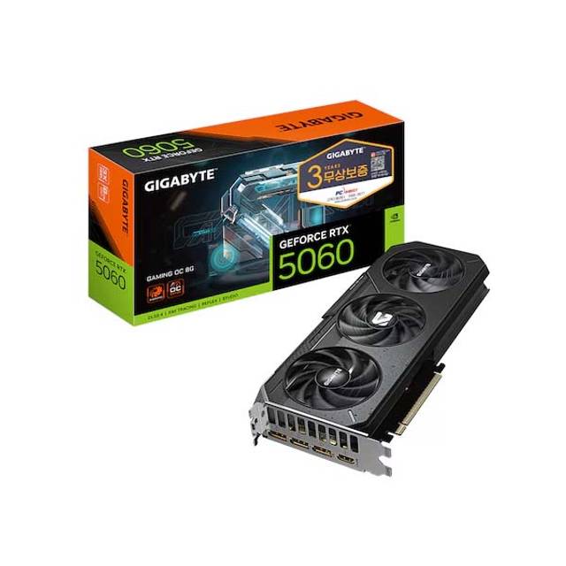 GIGABYTE 지포스 RTX 5060 GAMING OC D7 8GB 피씨디렉트 JNP