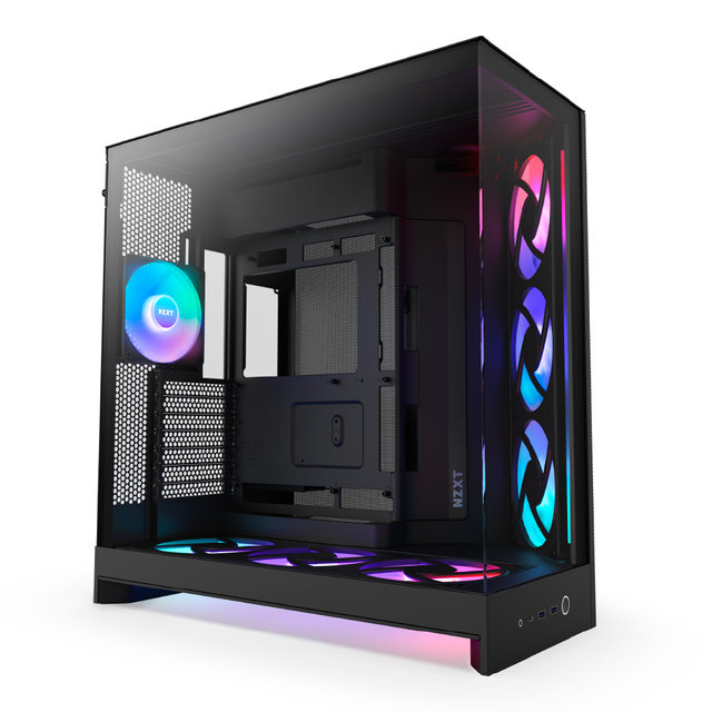 [NZXT] H9 Flow V2 RGB PLUS 블랙 ATX 강화유리 미들타워 PC케이스 CM-H92FB-P1