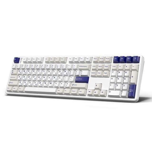 GK798PRO 3모드 폼떡 가스켓 저소음기계식키보드 메탈화이트(KTT블루 포각 43g)