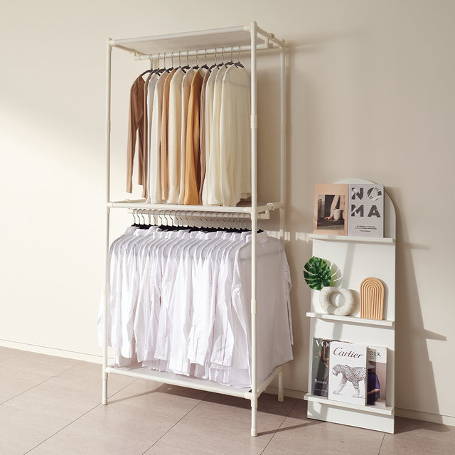 [비밀특가] 철제 무볼트 드레스룸 조립식 시스템 싱글 2단 행거