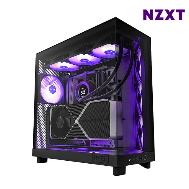 NZXT H6 FLOW RGB 블랙 PC케이스 미들타워케이스