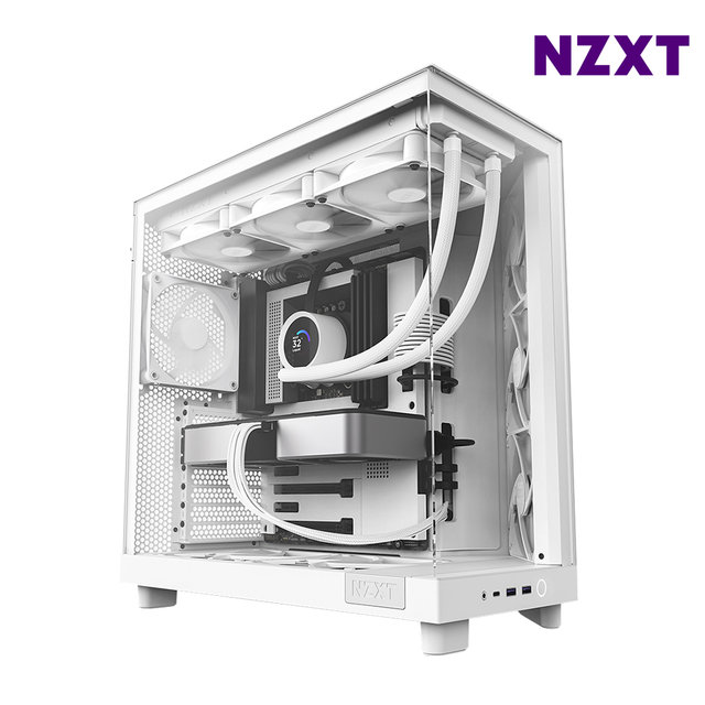NZXT H6 FLOW 화이트 미들타워케이스 PC케이스 최종 125220 WON