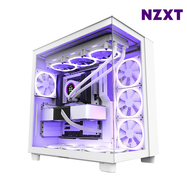 NZXT H9 FLOW 화이트 PC케이스 미들타워케이스