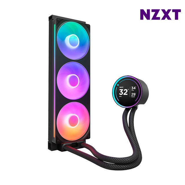 NZXT KRAKEN ELITE V2 360 RGB 블랙 CPU쿨러 수냉쿨러 최종 395010 WON