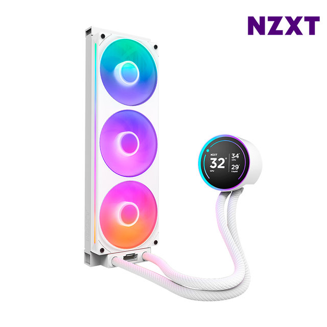 NZXT KRAKEN ELITE V2 360 RGB 화이트 CPU쿨러 수냉쿨러 최종 359460 WON