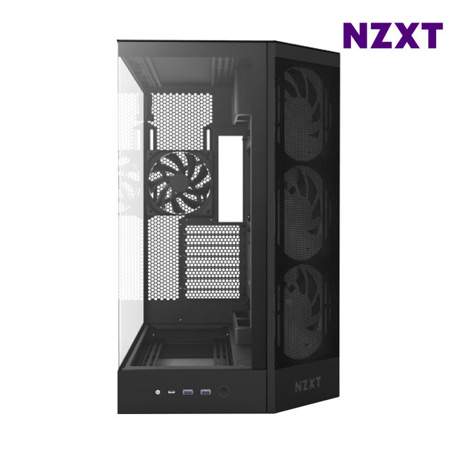 NZXT H9 FLOW V2 RGB 블랙 미들타워케이스 PC케이스 최종 244140 WON