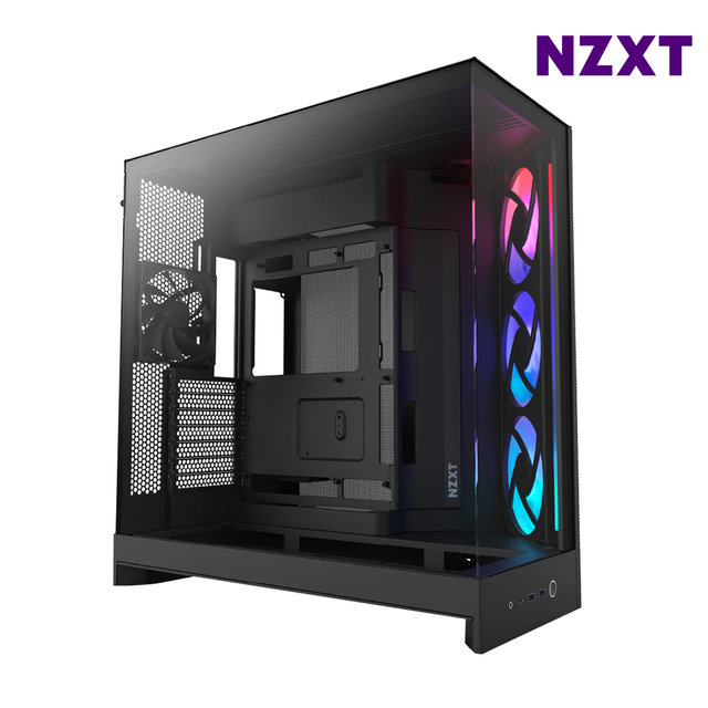 NZXT H9 FLOW V2 RGB 블랙 미들타워케이스 PC케이스 최종 244140 WON
