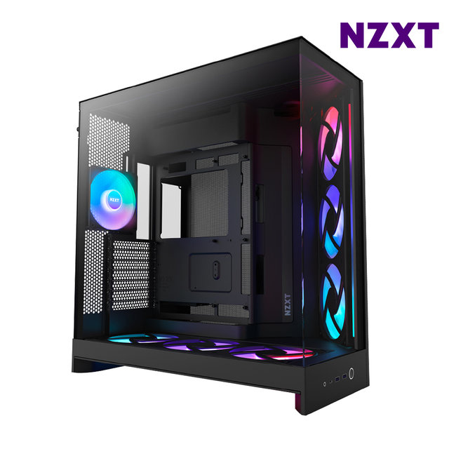 NZXT H9 FLOW RGB PLUS V2 블랙 PC케이스 미들타워케이스 최종 358560 WON