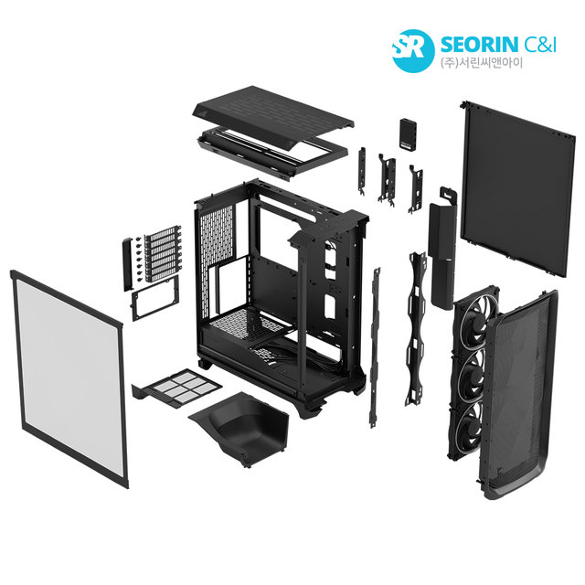 [서린공식] Fractal Design Meshify 3 Ambience Pro RGB 강화유리 블랙