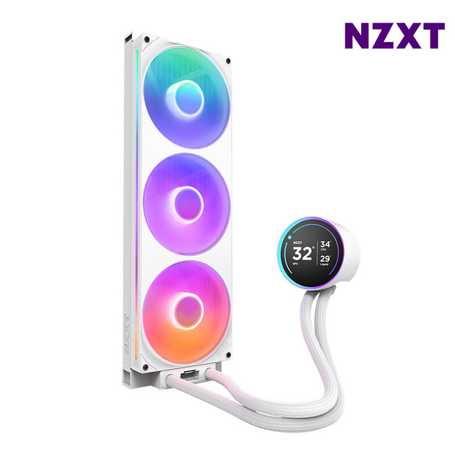 NZXT KRAKEN ELITE V2 420 RGB 화이트 CPU쿨러 수냉쿨러