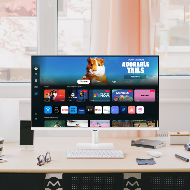 삼성 스마트모니터 M5 S27DM501 68cm 화이트 넷플릭스 유튜브 OTT IPTV