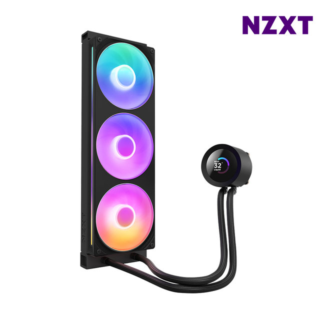 NZXT KRAKEN PLUS 360 RGB 블랙 CPU쿨러 수냉쿨러 최종 242340 WON
