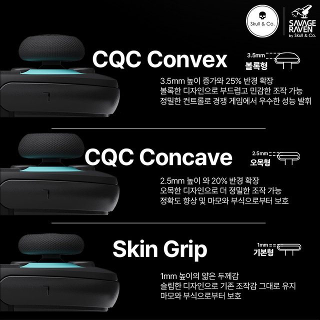 닌텐도 스위치2 조이콘 스틱커버 스컬앤코 썸그립