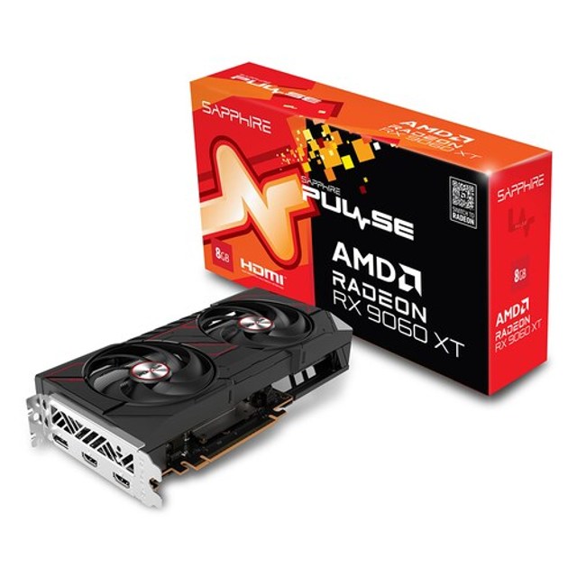[이엠텍 공식] SAPPHIRE 라데온 RX 9060 XT PULSE OC D6 8GB
