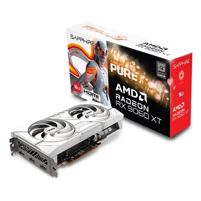 [이엠텍 공식] SAPPHIRE 라데온 RX 9060 XT PURE OC D6 16GB