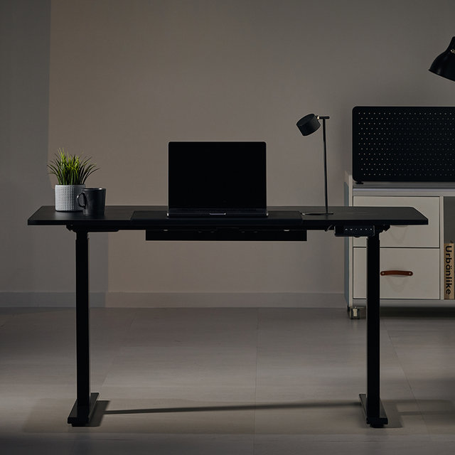 롱코 듀얼모터 모션데스크 높이조절 스탠딩 전동책상 1400x600