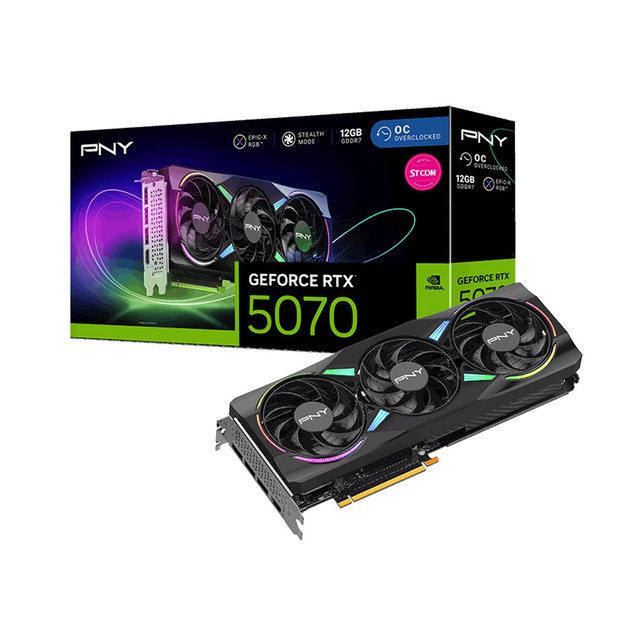 PNY 지포스 RTX 5070 EPIC-X RGB OC D7 12GB Triple Fan STCOM 그래픽카드