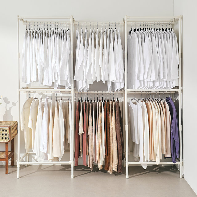 [비밀특가] 트윈 시스템 2단행거 옷걸이 드레스룸 옷장