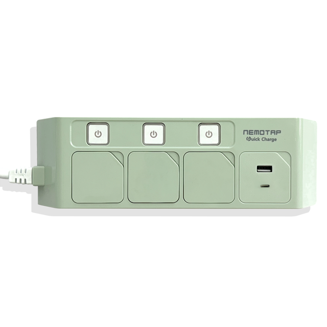 네모탭 개별3구 파스텔 컬러 고속충전 A타입 USB 멀티탭 1.5m