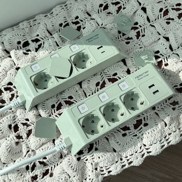 네모탭 개별3구 파스텔 컬러 고속충전 A타입 USB 멀티탭 1.5m