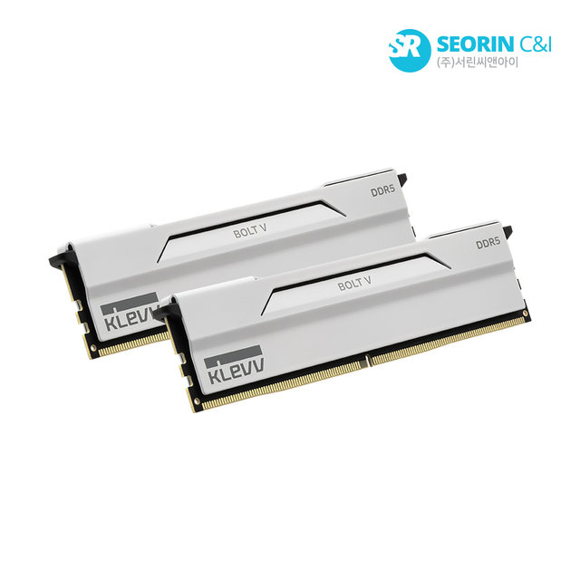 [서린공식] 에센코어 클레브 DDR5-6000 CL30 BOLT V WHITE 패키지 서린 32GB(16Gx2)