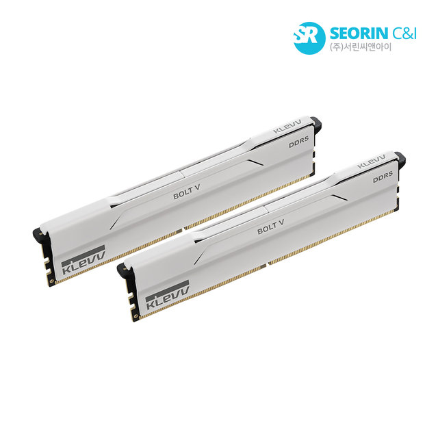 [서린공식] 에센코어 클레브 DDR5-6000 CL30 BOLT V WHITE 패키지 서린 32GB(16Gx2)