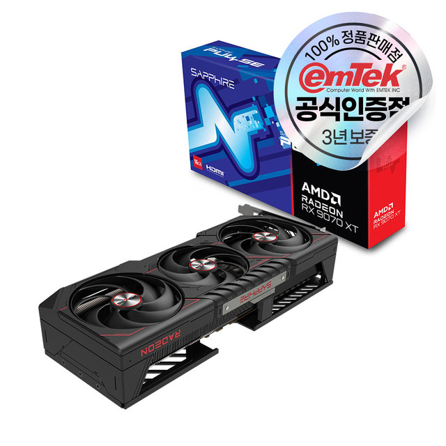 SAPPHIRE 라데온 RX 9070 XT PULSE D6 16GB + 붉은사막 게임코드 선착순 증정