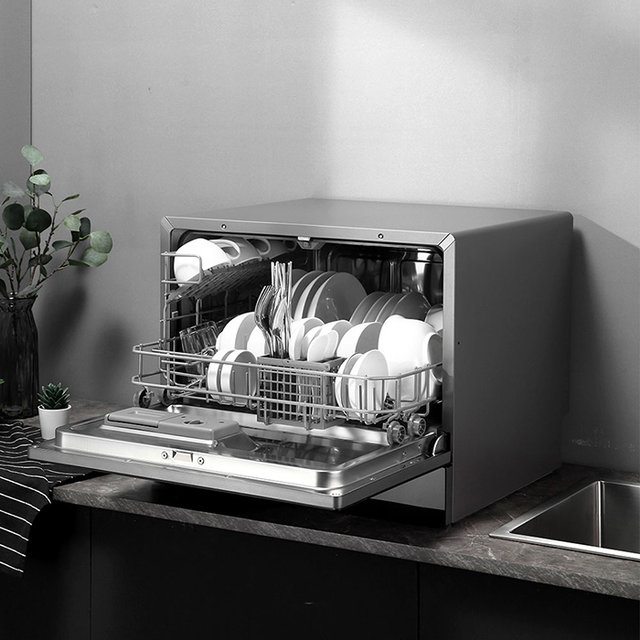 [상급 / 비산점] (진열)쉐프본 워시폴8 블랙라벨 무설치식기세척기 (J)WQP6-8204V1