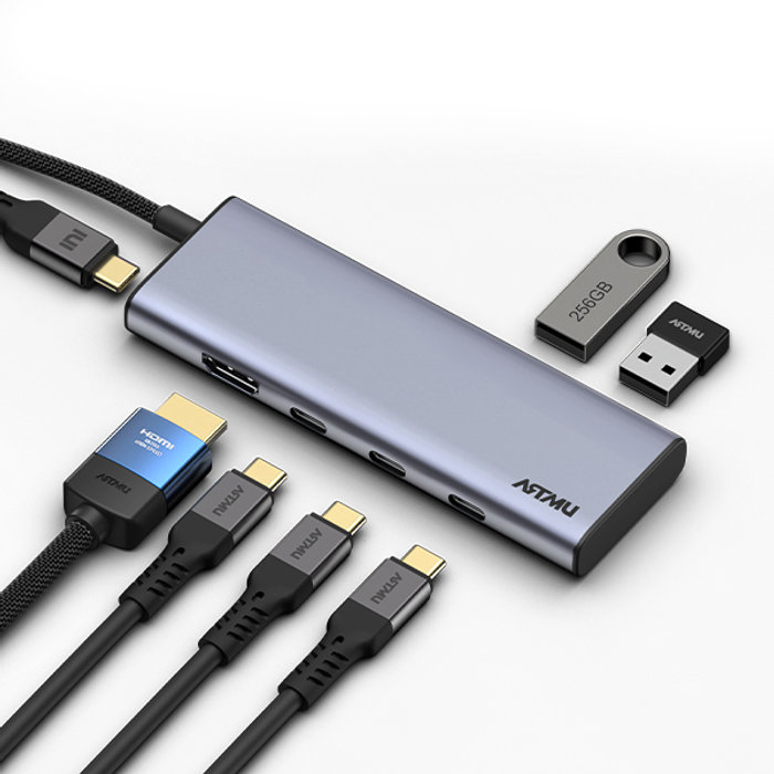 아트뮤코리아 USB C타입 7in1 4K 60hz Gen2 10Gbps 멀티 허브 MH340