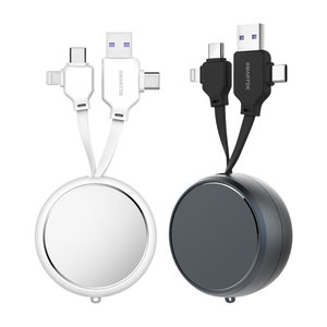 [스마텍] [본사] 60W 초고속 멀리 릴타입 케이블 I 1M C타입/8핀/USB STCB-R1