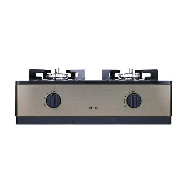 플럭스 2구 가스레인지(LPG) PLX-GR0224HZP (5년무상AS/LPG/AA건전지/대화구 2구/원터치 연속점화)