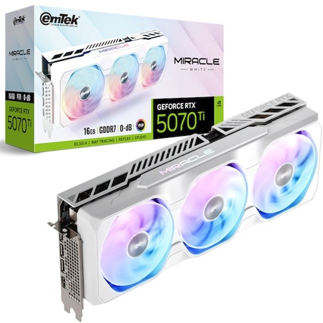이엠텍 지포스 RTX 5070 Ti MIRACLE WHITE D7 16GB