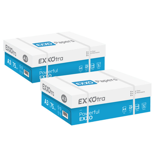 엑소트라(EXXOtra) A3 복사용지(A3용지) 75g 1250매 2BOX