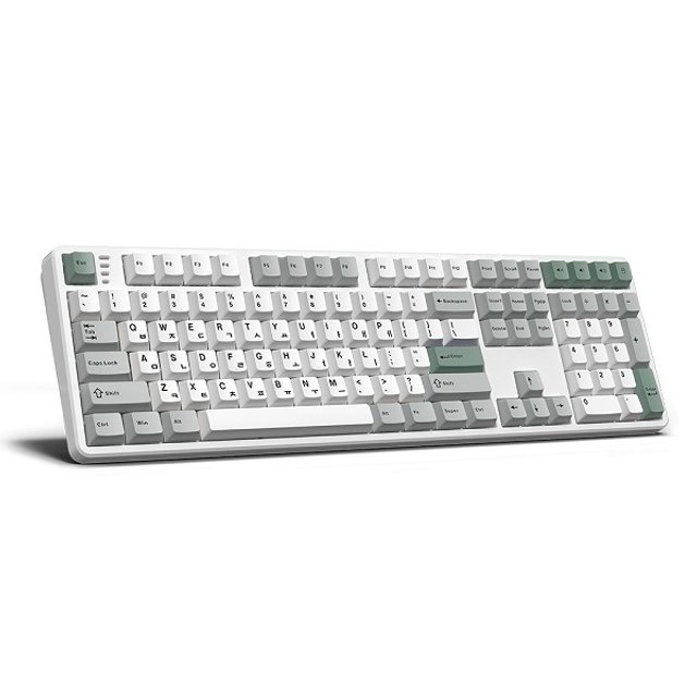 한성컴퓨터 GK798PRO 유무선 기계식 메탈 화이트 (문라이트 도독)