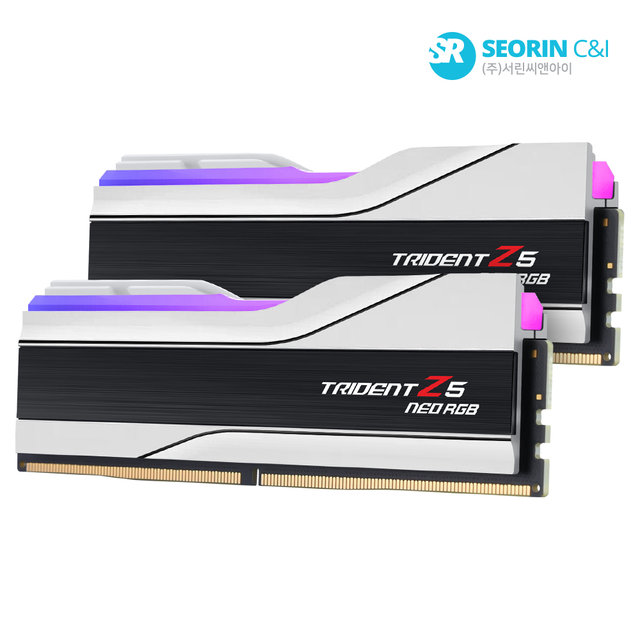 [서린공식] 지스킬 DDR5 6000 CL36 TRIDENT Z5 NEO RGB J 화이트 패키지 32GB(16Gx2)