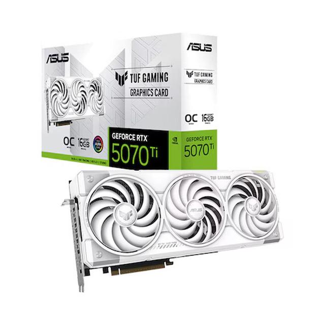  [포토리뷰1만]ASUS TUF Gaming 지포스 RTX 5070 Ti OC D7 16GB White 인텍앤컴퍼니 [공인인증점]