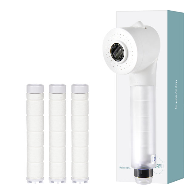 해피달링 싱크대 필터 헤드 핸디형 + 리필필터 3개 + 어댑터 6종 세트