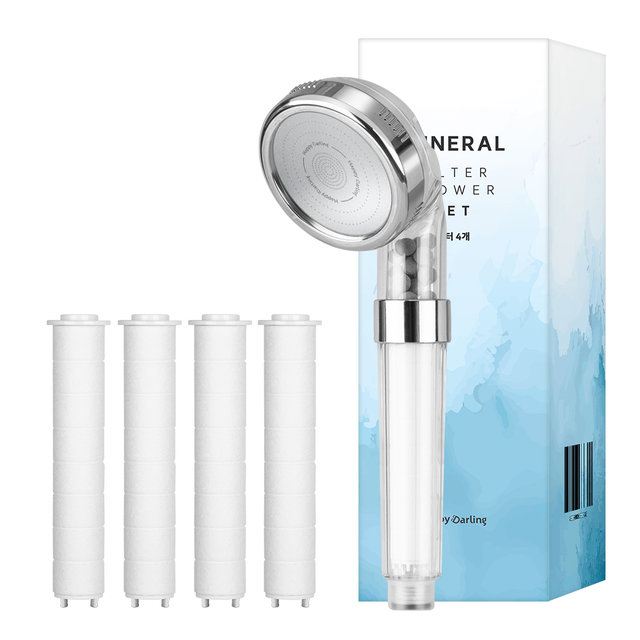 해피달링 미네랄필터 샤워기 + 4개