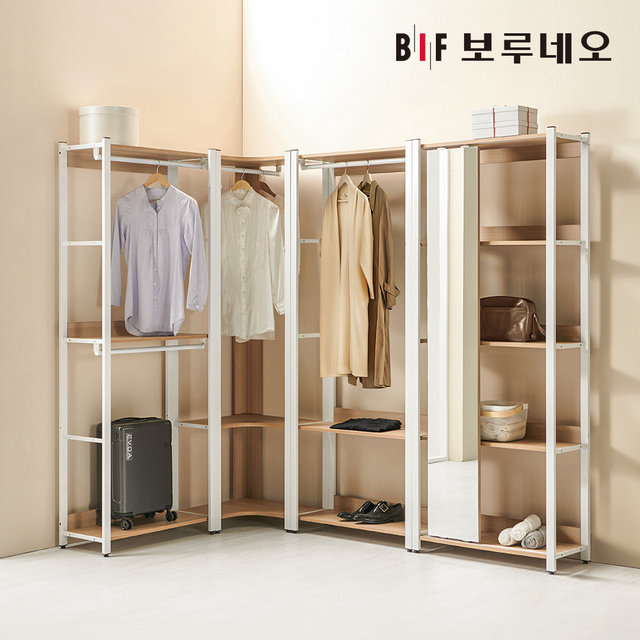 보루네오 아이든 시스템 행거 철제 드레스룸 800 2단 옷행거