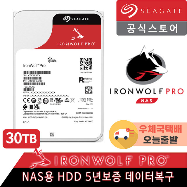 씨게이트 Ironwolf Pro HDD ST30000NT011 하드디스크 30TB