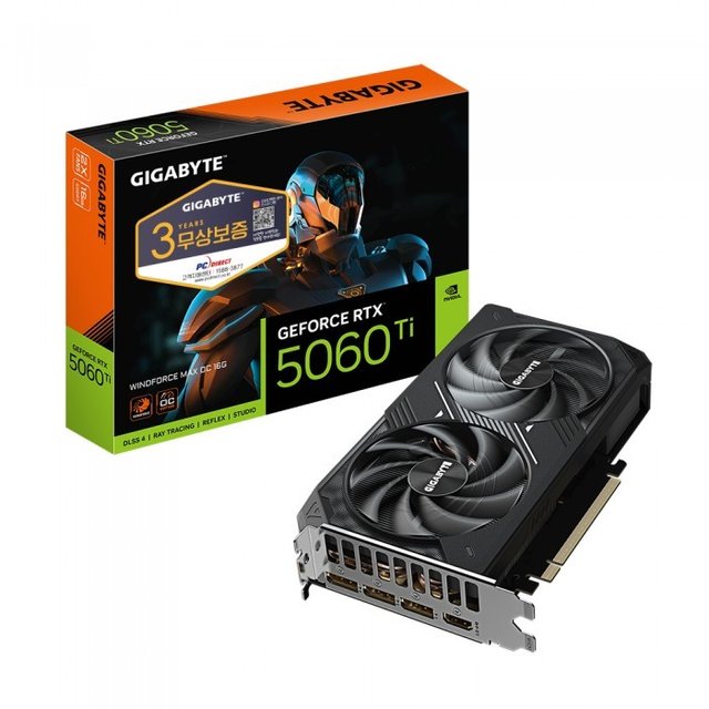 GIGABYTE 지포스 RTX 5060 Ti WINDFORCE MAX OC D7 16GB 피씨디렉트