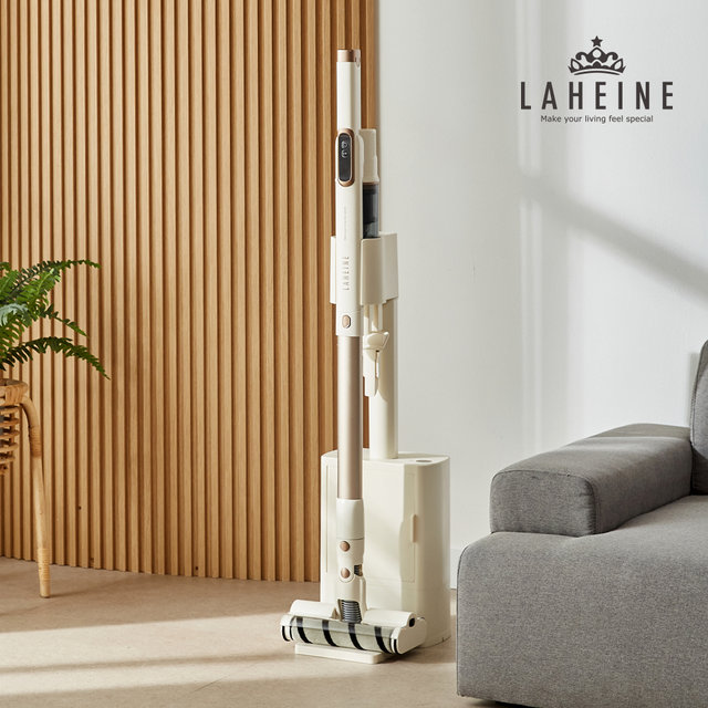 [비밀특가]라헨느 더 퀸 슬림 플러피 듀얼헤드 BLDC 클린스테이션 무선청소기 (자동먼지비움)