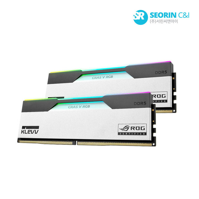 [서린공식] 에센코어 클레브 DDR5-7200 CL34 CRAS V RGB ROG 패키지 서린 (48GB(24Gx2))