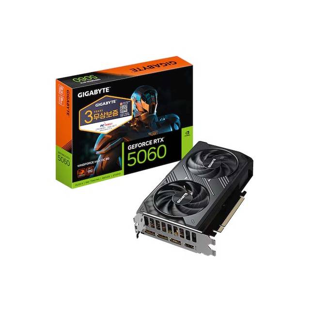 GIGABYTE 지포스 RTX 5060 WINDFORCE MAX OC D7 8GB 피씨디렉트 jj