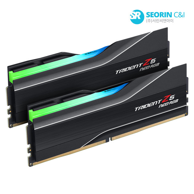 [서린공식] 지스킬 DDR5-6000 CL28 TRIDENT Z5 NEO RGB J 블랙 패키지 32GB(16Gx2)