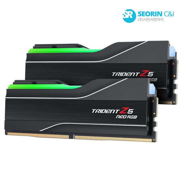 [서린공식] 지스킬 DDR5-6000 CL28 TRIDENT Z5 NEO RGB J 블랙 패키지 32GB(16Gx2)