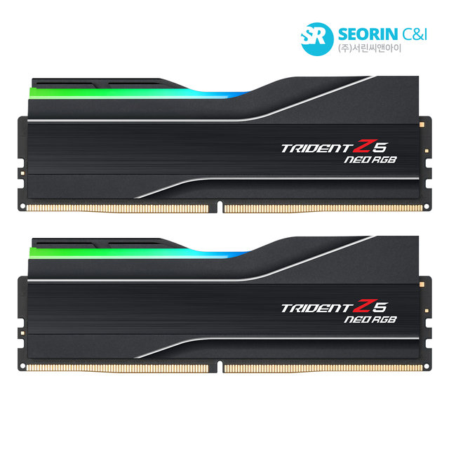 [서린공식] 지스킬 DDR5-6000 CL28 TRIDENT Z5 NEO RGB J 블랙 패키지 32GB(16Gx2)