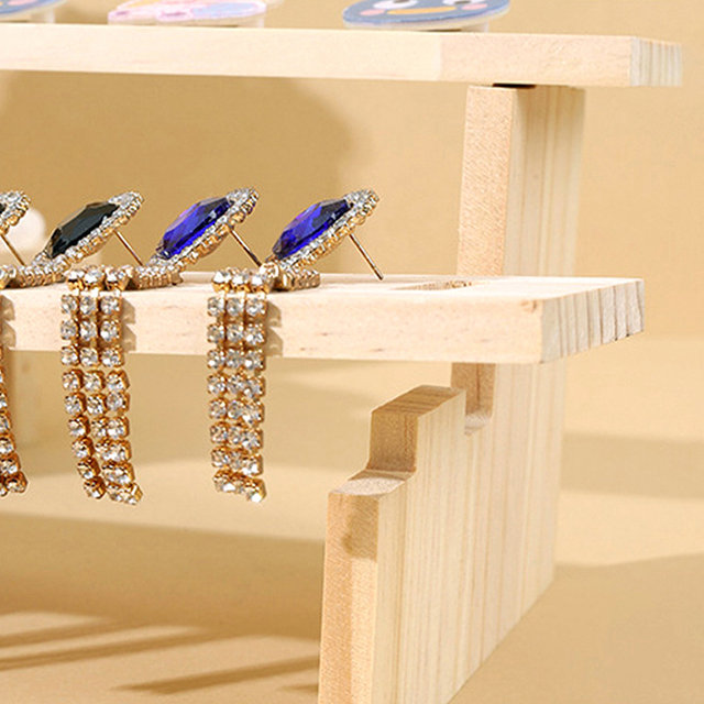 계단식 우드 미니 화분 받침대 - 4단