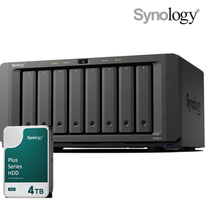 시놀로지 나스 DS1825+8bay 4TB HAT3300-4TBX1EA 합본 기업용 NAS